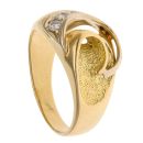 18ct Yellow Gold 0.15ct Brilliant Cut Diamond Fancy Ring