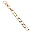 9ct Yellow Gold Square Curb Bracelet 8"