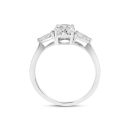 9ct White Gold 1.30ct Mixed Shape Trilogy Lab Grown Diamond Ring (Oval And Pear Cuts)