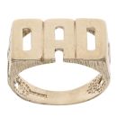 9ct Yellow Gold Curb Patterned Dad Ring