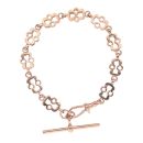 9ct Rose Gold T-Bar Fancy Bracelet 7.5"