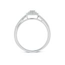 9ct White Gold 0.20ct Cluster Natural Diamond Ring