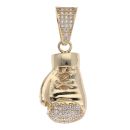 9ct Yellow Gold Cubic Zirconia Boxing Glove Pendant