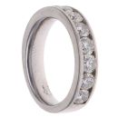 Platinum 1.65ct Brilliant Cut Diamond Half Eternity Ring