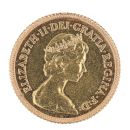 1982 Elizabeth II Decimal Portrait UK Half Sovereign Coin