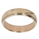 9ct Yellow Gold Patterned Wedding Band 5.6mm