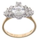 18ct Yellow Gold 1.46ct Pear And Brilliant Cut Diamond Fancy Ring