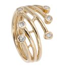 9ct Yellow Gold 0.20ct Diamond Fancy Ring by Anya Belle