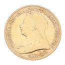 1893 Victoria Old Head UK Half Sovereign Coin