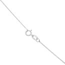 14ct White Gold 0.05ct Diamond And Green Jade Pendant And Chain 18"