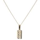 9ct Yellow Gold Hallmarked Ingot Pendant and Chain 18"