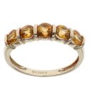 9ct Yellow Gold Citrine Five Stone Ring