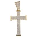 9ct Yellow Gold Cubic Zirconia Cross Pendant