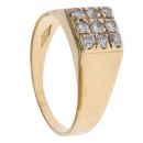18ct Yellow Gold 0.35ct Diamond Signet Ring