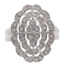 18ct White Gold 0.30ct Brilliant Cut Diamond Cluster Ring