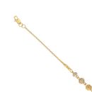 22ct Yellow And White Gold Beaded Fancy Bracelet 7"
