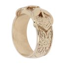 9ct Yellow Gold Patterned Buckle Ring