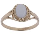 9ct Yellow Gold Opal Single Stone Ring