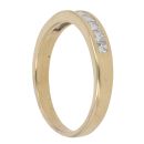 14ct Yellow Gold 0.50ct Princess Cut Diamond Half Eternity Ring