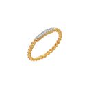 22ct Yellow Gold Ring with Twist Wire and Cubic Zirconia's