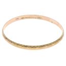 14ct Yellow Gold Patterned Bangle