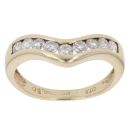 9ct Yellow Gold 0.50ct Brilliant Cut Diamond Wishbone Ring