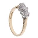 9ct Yellow Gold 0.50ct Brilliant Cut Diamond Trilogy Ring