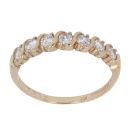 9ct Yellow Gold Cubic Zirconia Half Eternity Ring