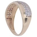 9ct Yellow Gold Cubic Zirconia Crossover Ring