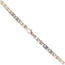 9ct Yellow And White Gold Fancy Link Chain 18"