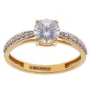 22ct Yellow Gold Cubic Zirconia Solitaire Ring