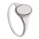 Silver Twisted Signet Ring