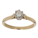 18ct Yellow Gold 0.10ct Diamond Solitaire Ring
