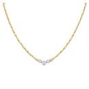 18ct Yellow And White Gold 0.20ct Brilliant Cut Diamond Necklace 18"
