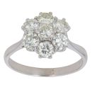18ct White Gold 1.75ct Brilliant Cut Diamond Cluster Ring
