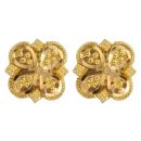22ct Yellow Gold Filigree Stud Earrings