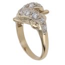 9ct Yellow Gold Cubic Zirconia Dolphin Ring