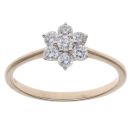 9ct Yellow Gold 0.50ct Brilliant Cut Lab Grown Diamond Daisy Cluster Ring