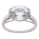 9ct White Gold Cubic Zirconia Single Stone Ring