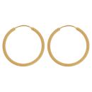 22ct Yellow Gold Dot Grain Hoop Earrings