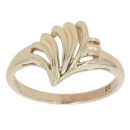 9ct Yellow Gold Shell Crossover Fancy Ring