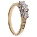18ct Yellow Gold 1.00ct Brilliant Cut Diamond Trilogy Ring