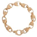 9ct Yellow Gold Patterned Tulip Bracelet 8"
