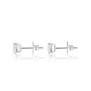 9ct White Gold 0.50ct Emerald Cut Lab Grown Diamond Stud Earrings