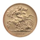 1912 George V Large Head UK Half Sovereign Coin