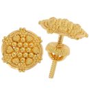 22ct Yellow Gold Granulation Stud Earrings