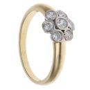 18ct Yellow Gold 0.55ct Brilliant Cut Diamond Cluster Ring