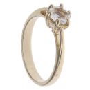 9ct Yellow Gold Cubic Zirconia Solitaire Ring
