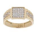 14ct Yellow Gold Cubic Zirconia Signet Ring
