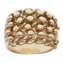 9ct Yellow Gold Four Row Keeper Ring